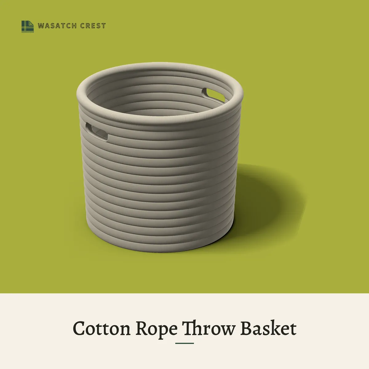 Provisional render of the Cotton Rope Throw Basket, not a photo of the finished product