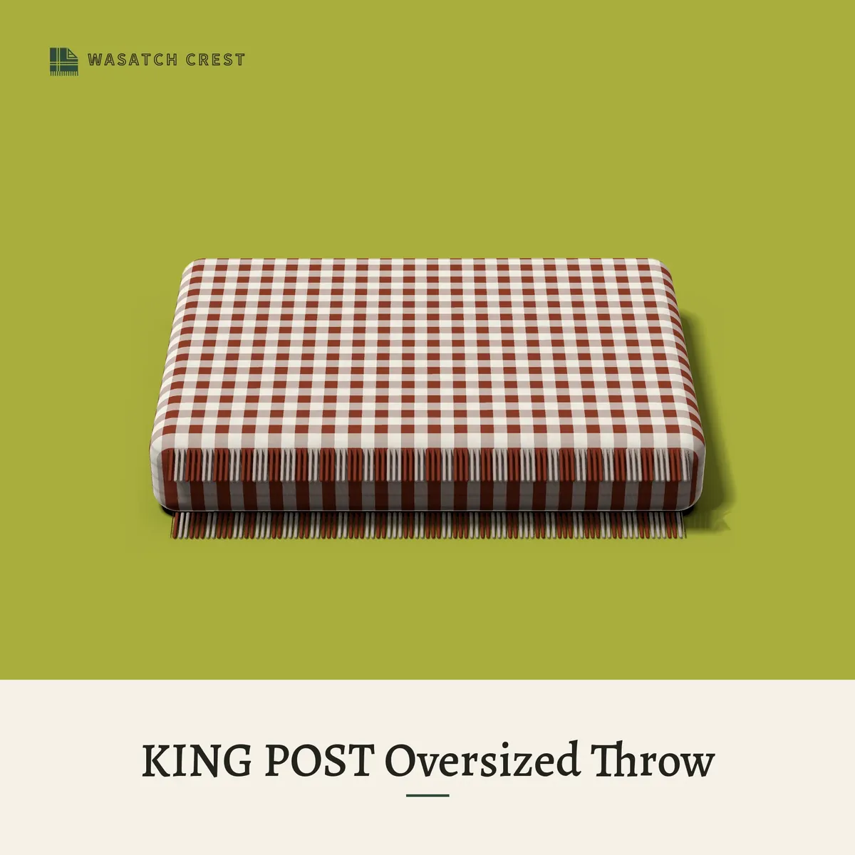 Provisional render of the KING POST Oversized Throw, not a photo of the finished product