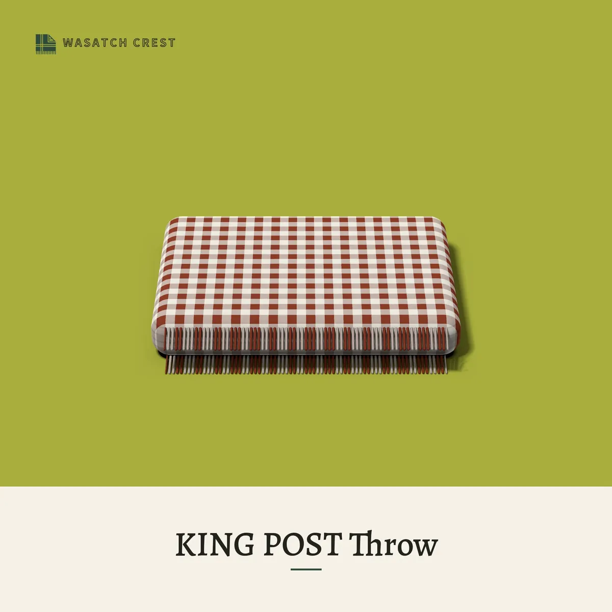 Provisional render of the KING POST Throw, not a photo of the finished product