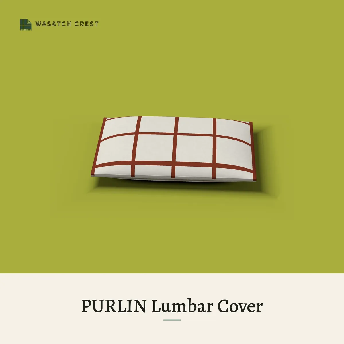 Provisional render of the PURLIN Lumbar Cover, not a photo of the finished product