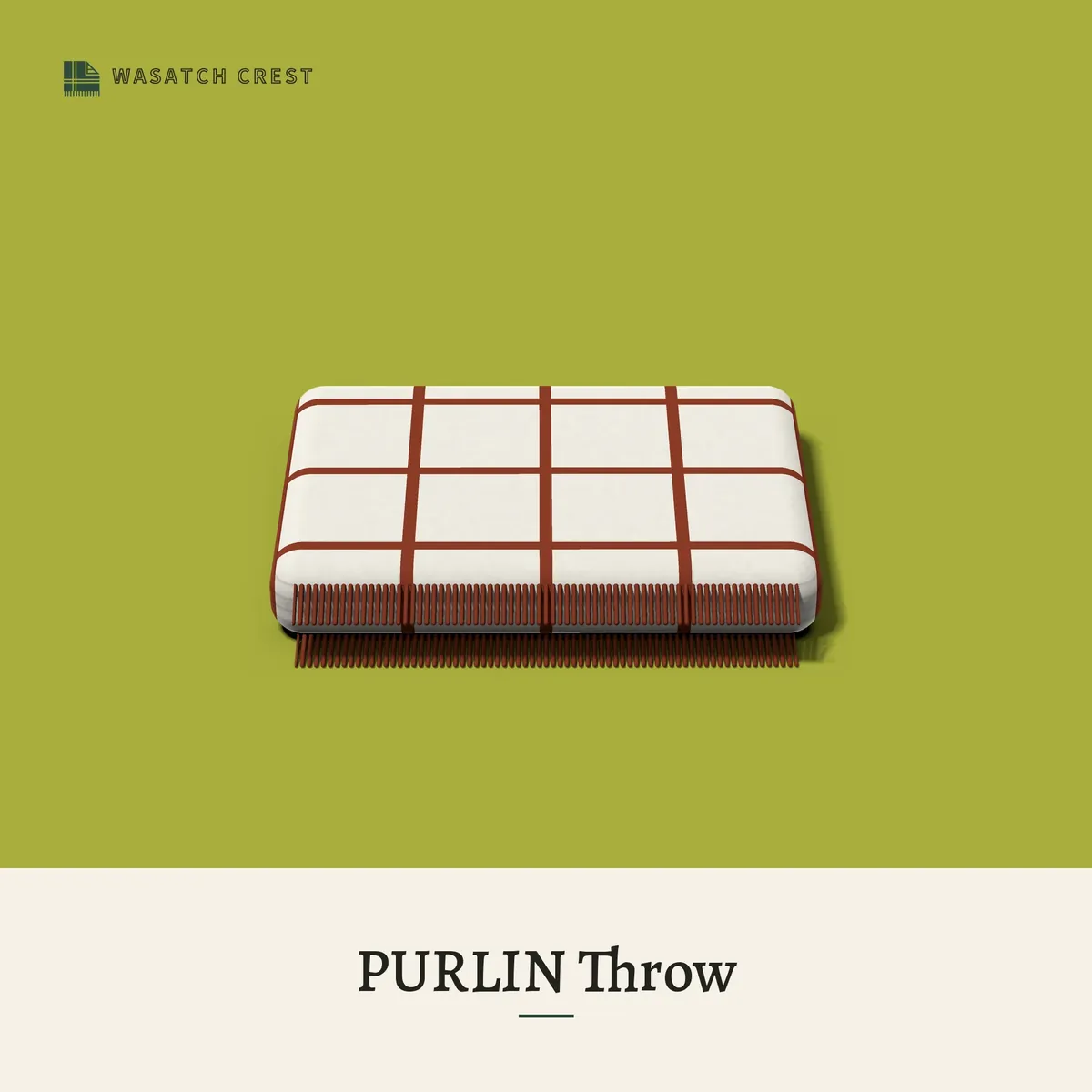 Provisional render of the PURLIN Throw, not a photo of the finished product