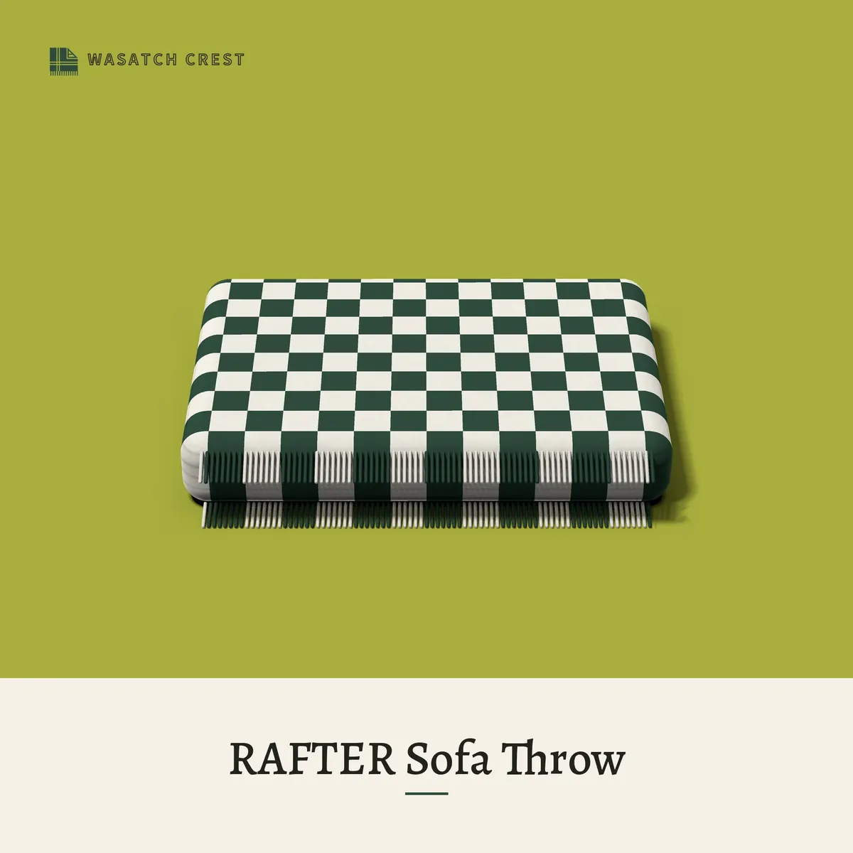 Provisional render of the RAFTER Sofa Throw, not a photo of the finished product