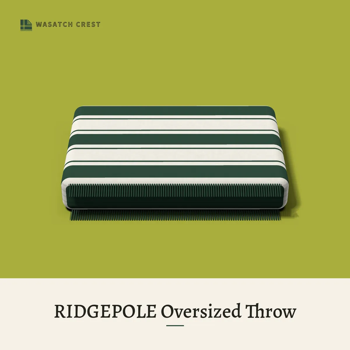 Provisional render of the RIDGEPOLE Oversized Throw, not a photo of the finished product