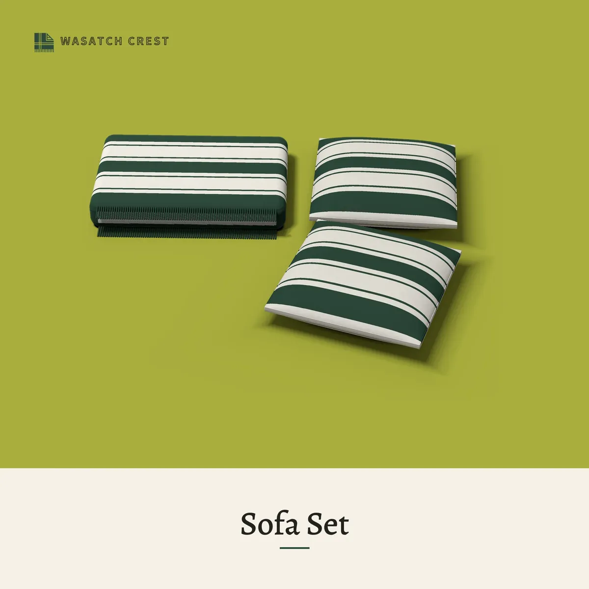 Provisional render of the Sofa Set, not a photo of the finished product